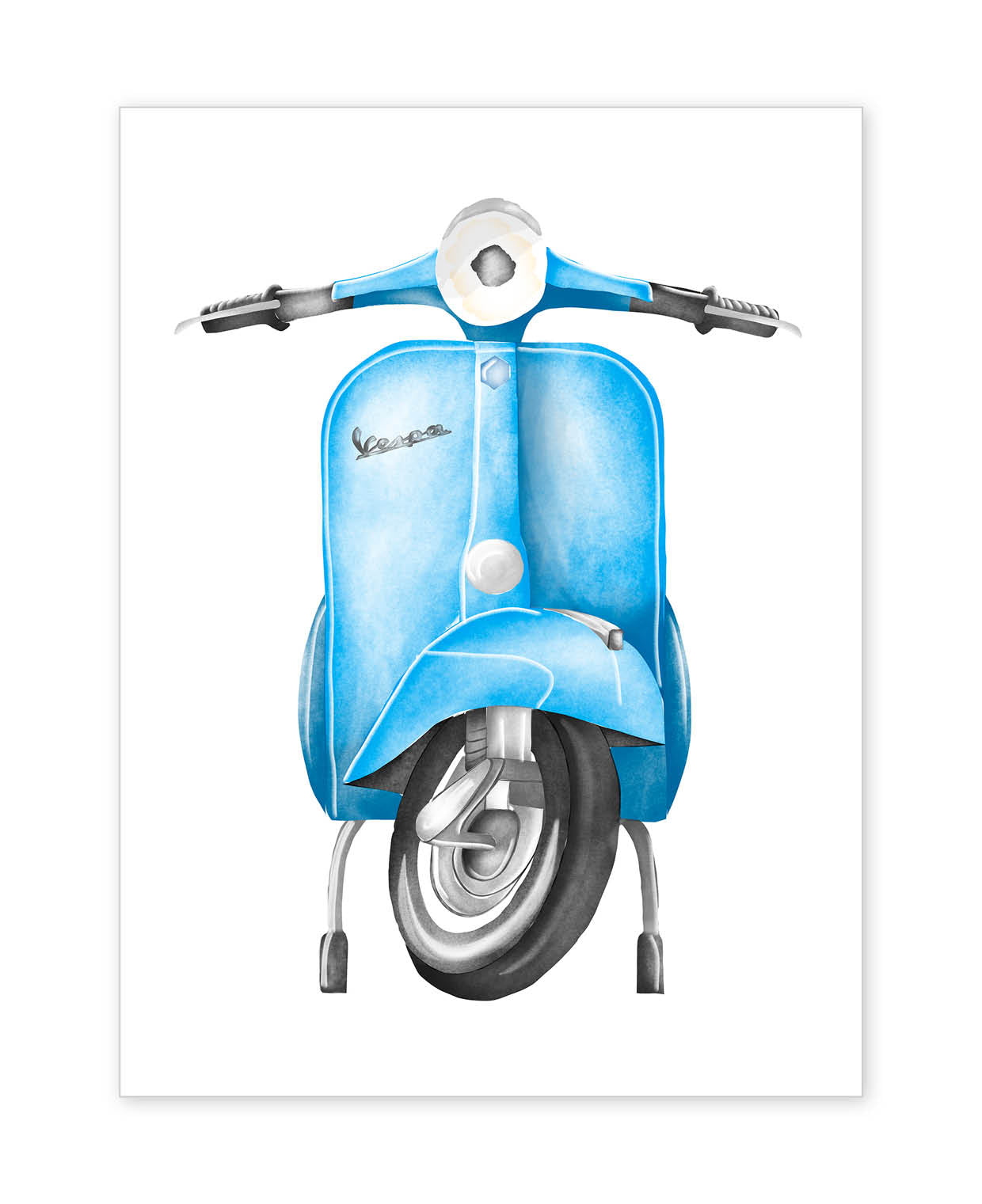 Retro Vespa Poster