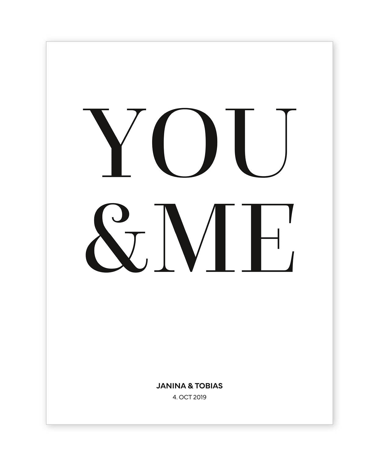 You & me Paarposter
