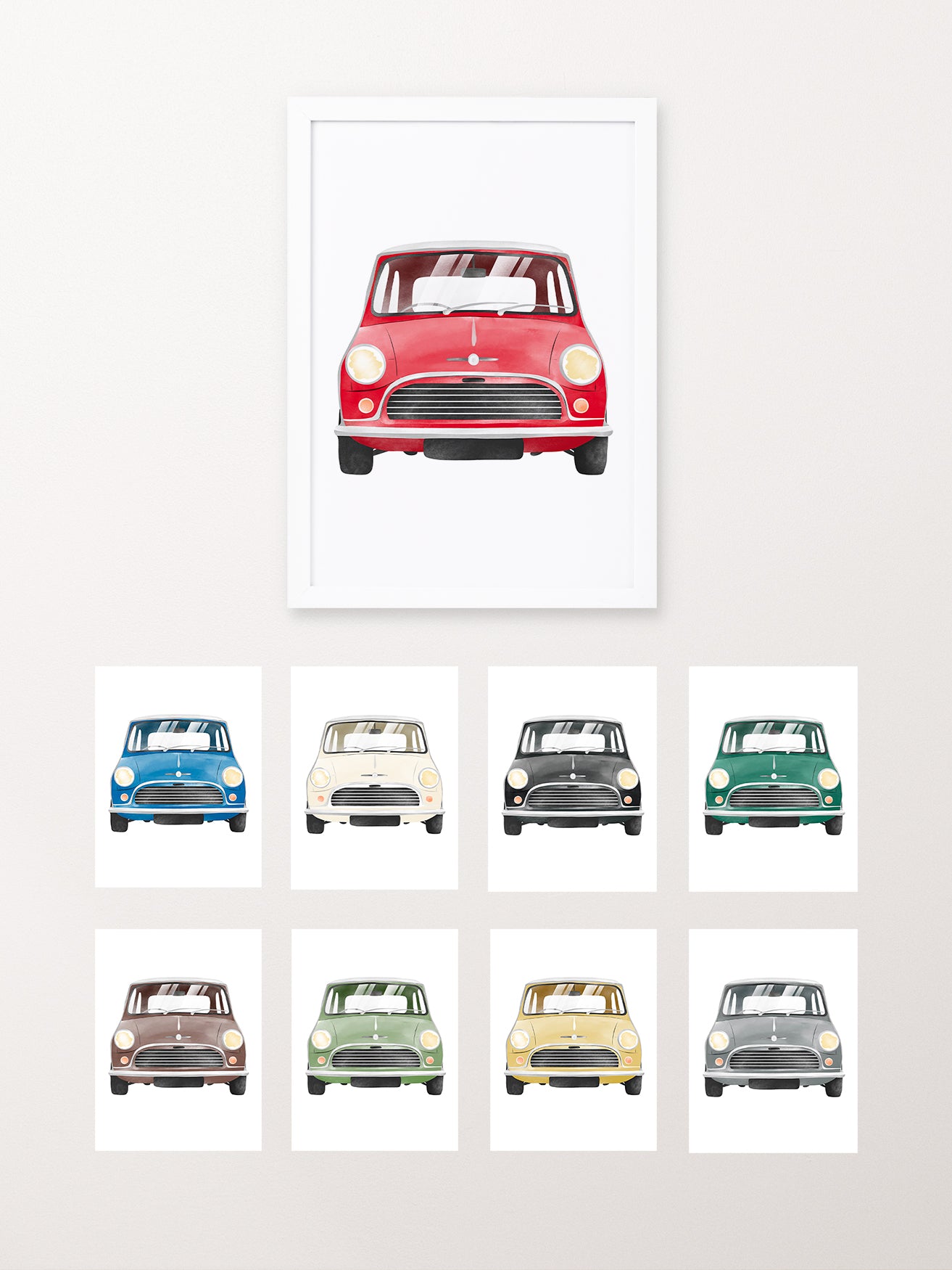 Retro Mini Cooper Poster
