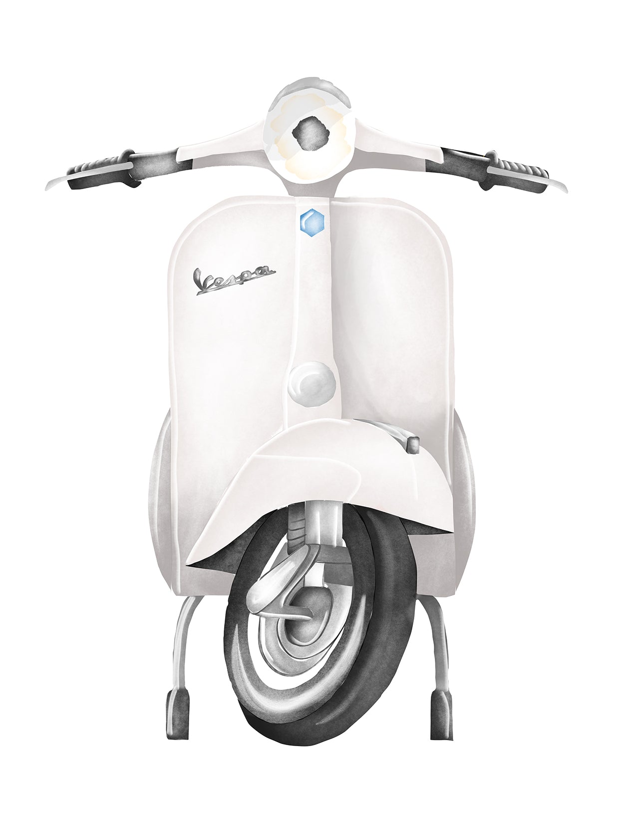 Retro Vespa Poster