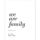 We are family Familienposter