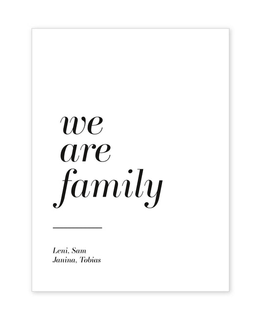 We are family Familienposter