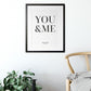 You & me Paarposter