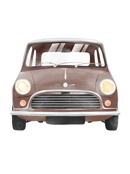 Retro Mini Cooper Poster