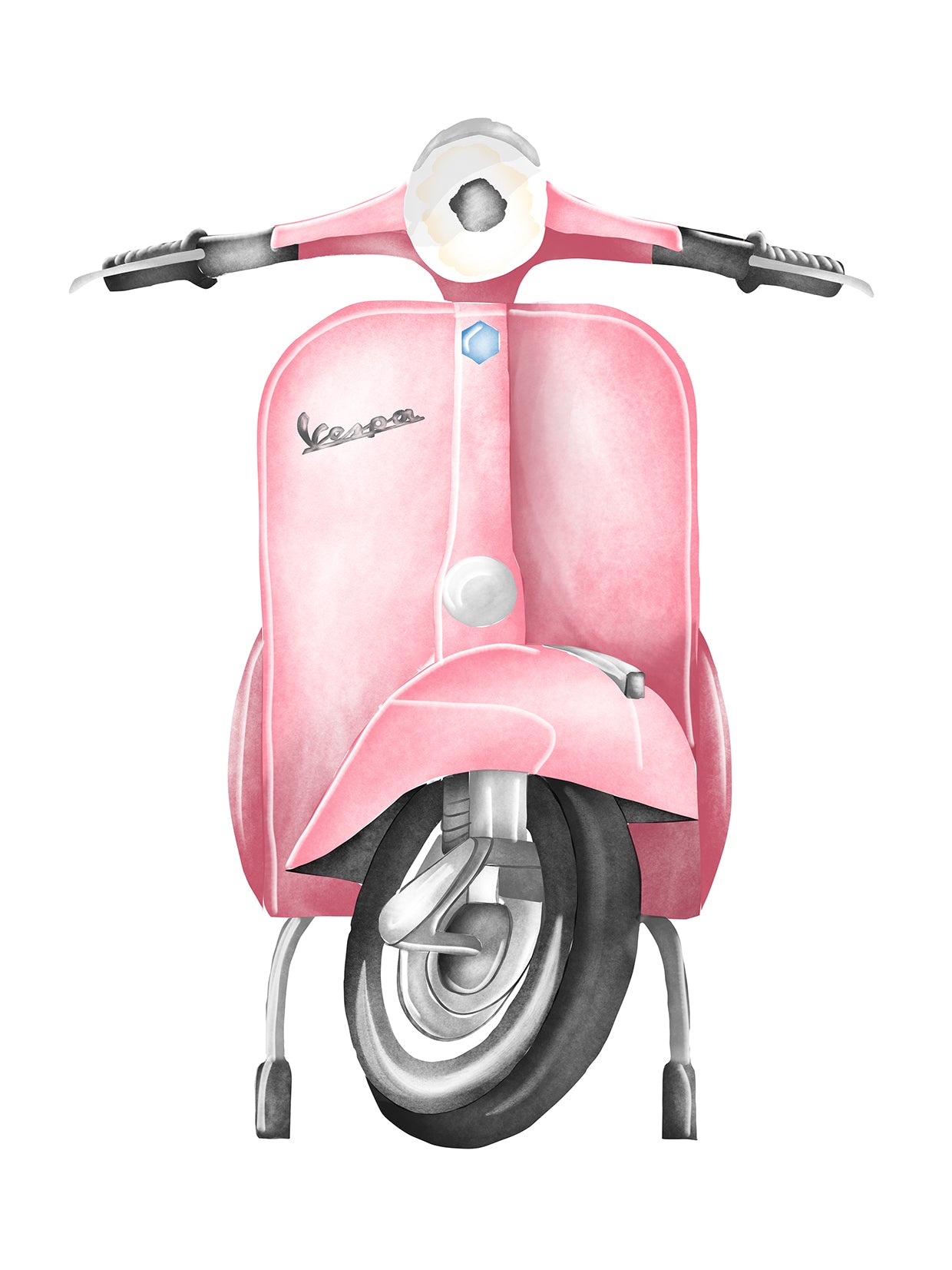 Retro Vespa Poster
