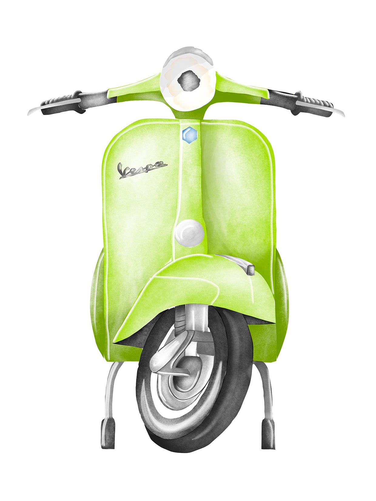 Retro Vespa Poster