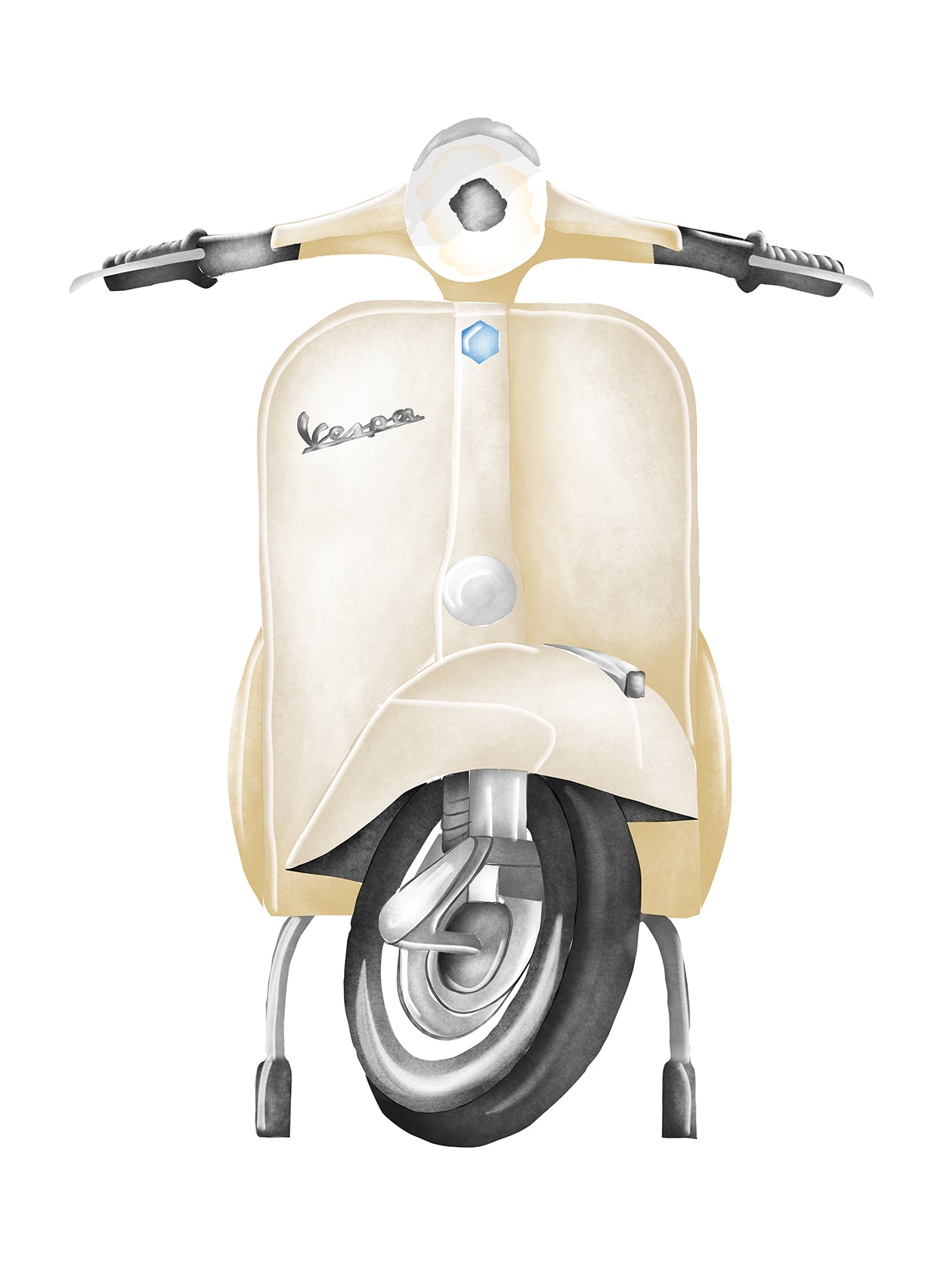 Retro Vespa Poster