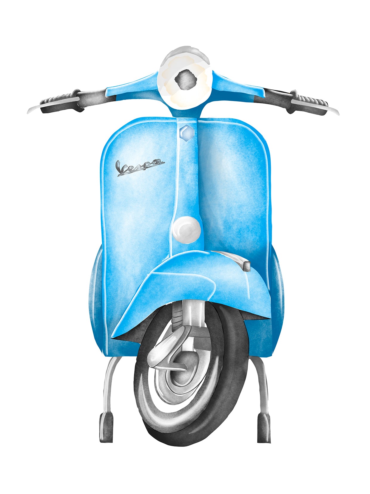 Retro Vespa Poster