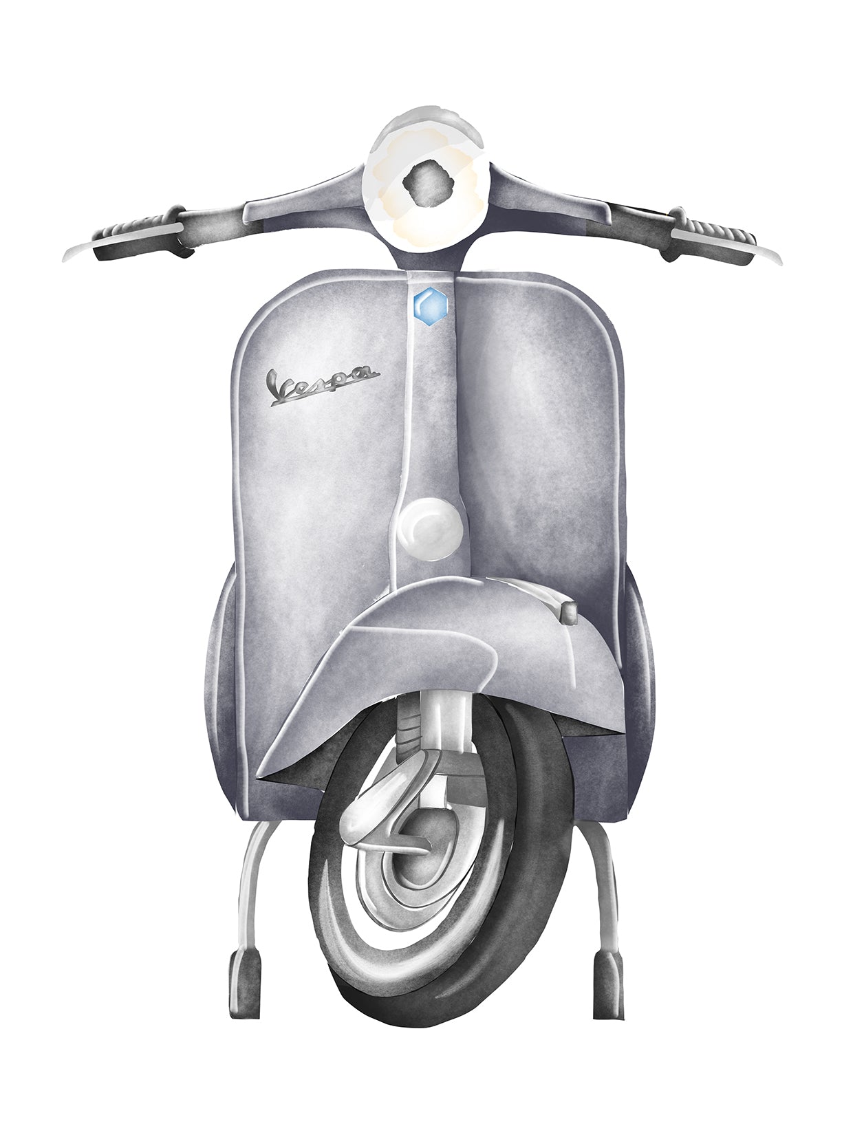 Retro Vespa Poster