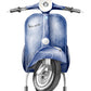 Retro Vespa Poster