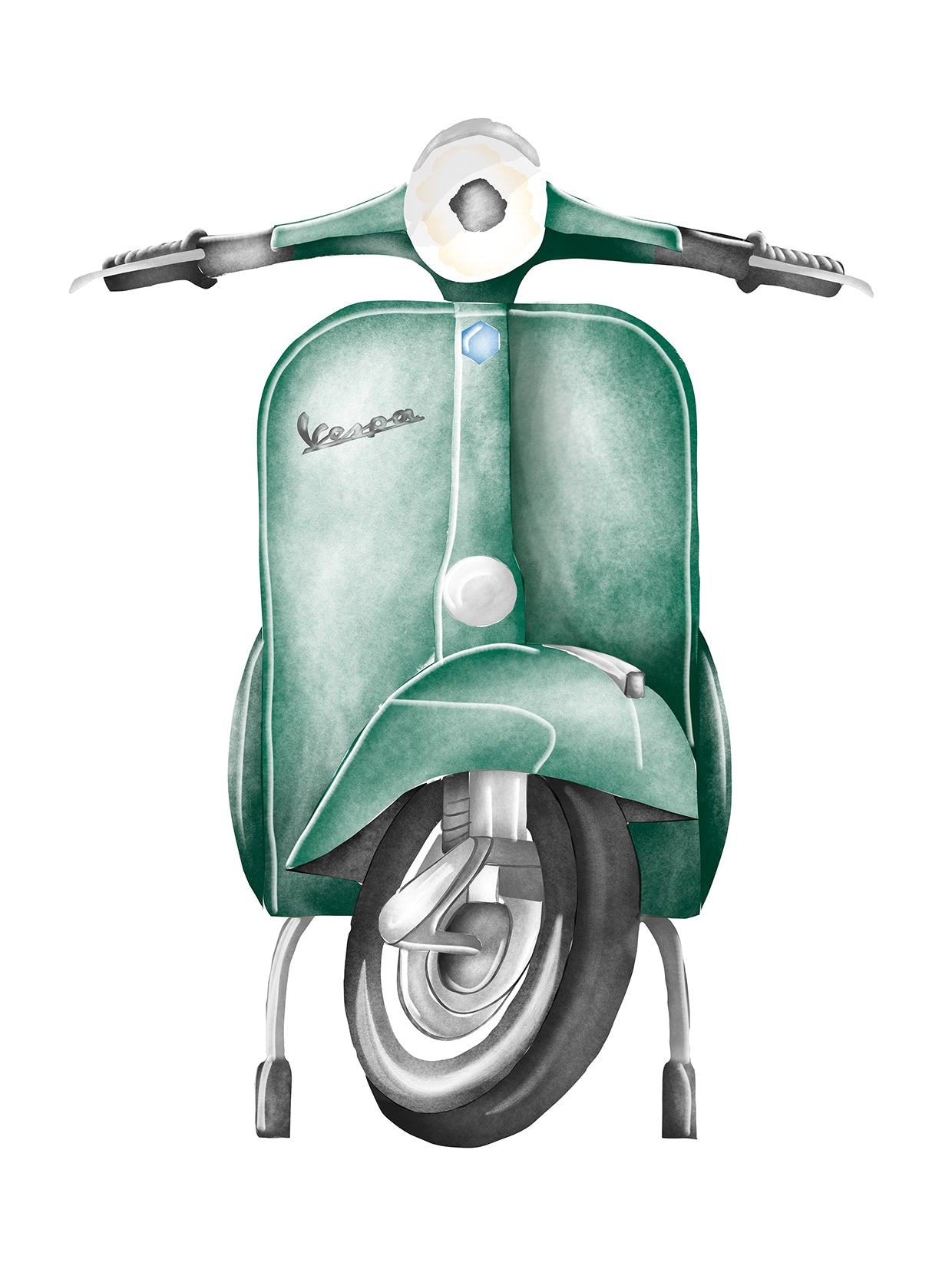 Retro Vespa Poster