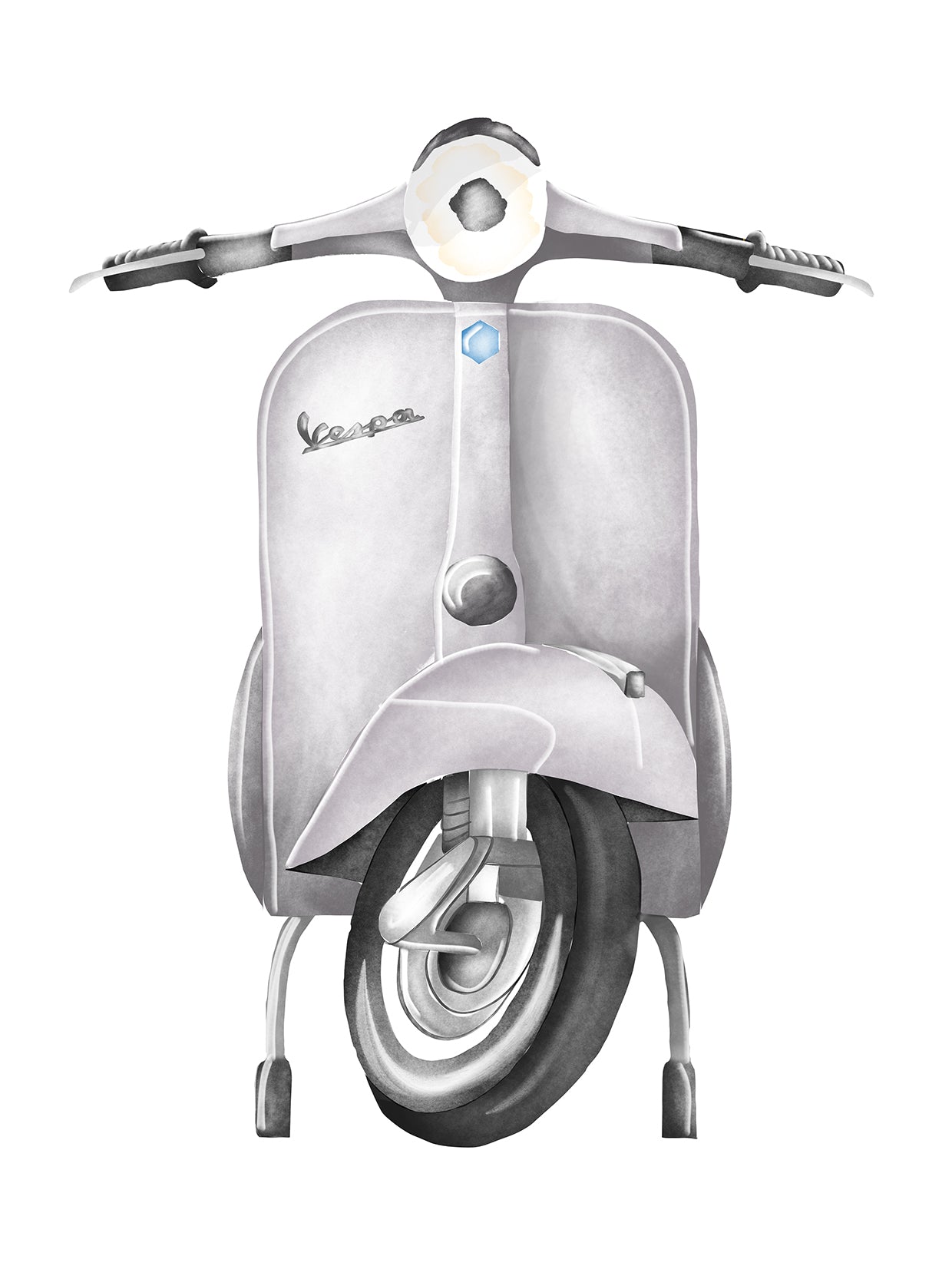 Retro Vespa Poster
