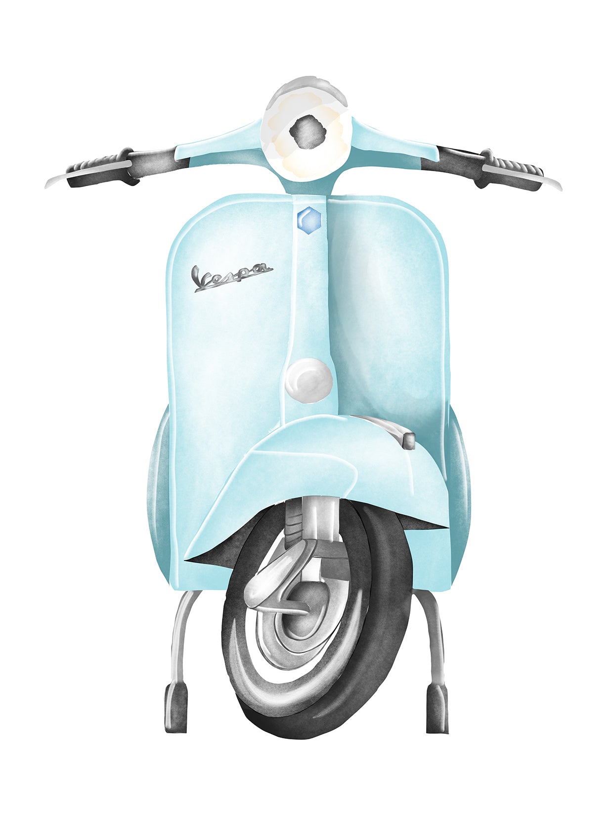 Retro Vespa Poster
