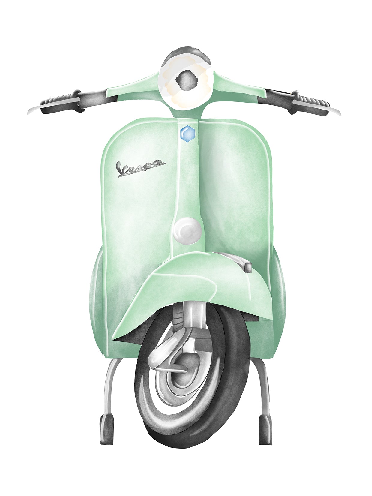 Retro Vespa Poster