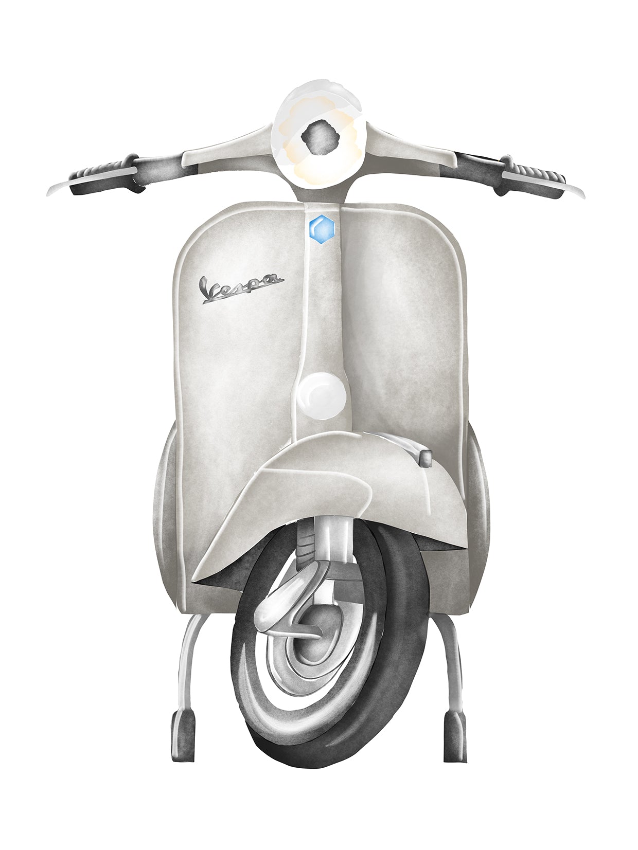 Retro Vespa Poster