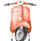 Retro Vespa Poster