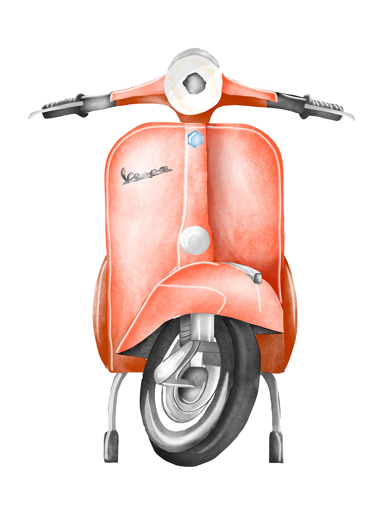 Retro Vespa Poster