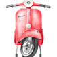 Retro Vespa Poster