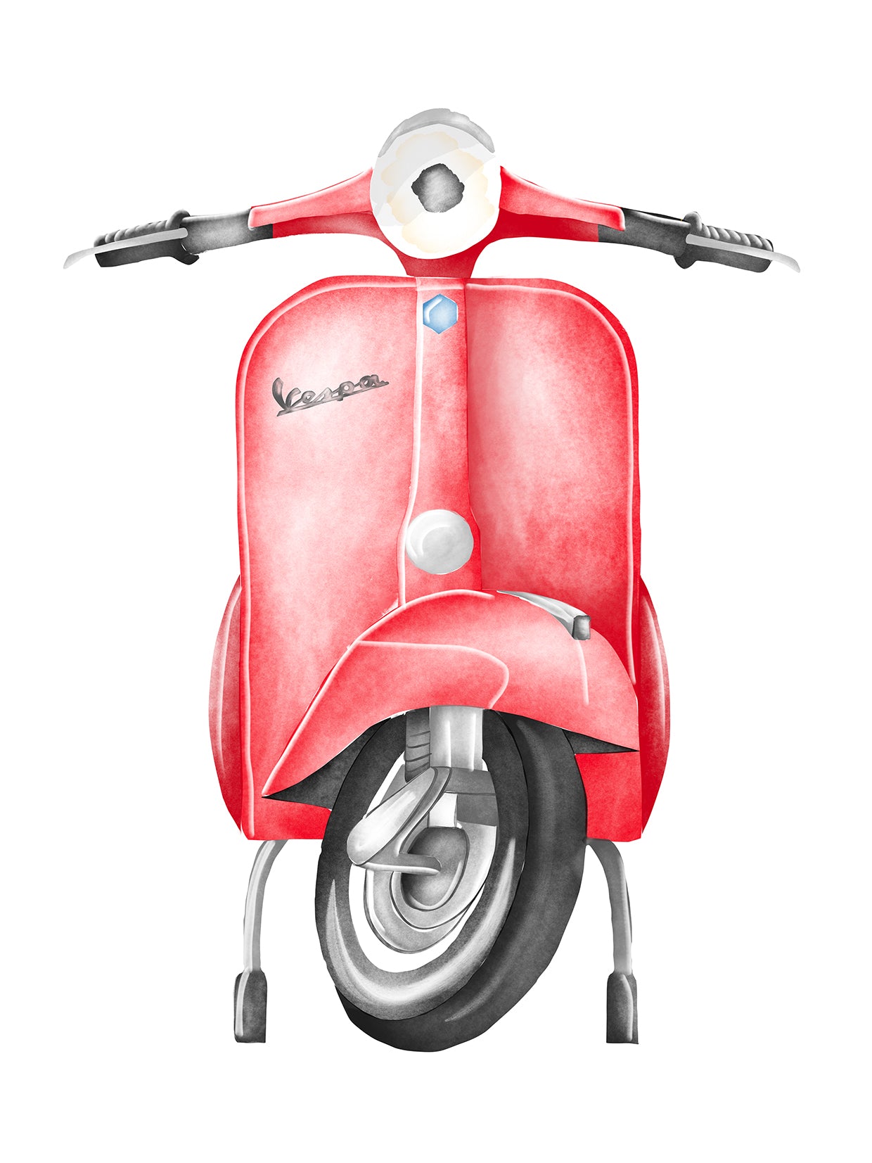 Retro Vespa Poster