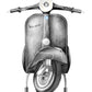 Retro Vespa Poster