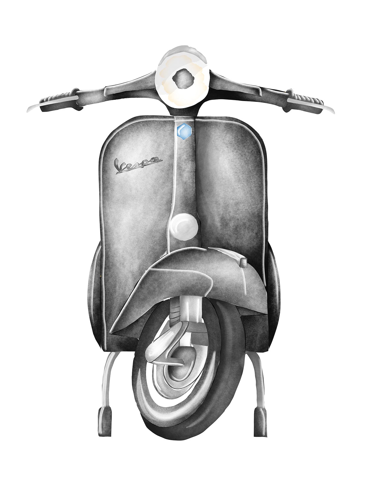 Retro Vespa Poster