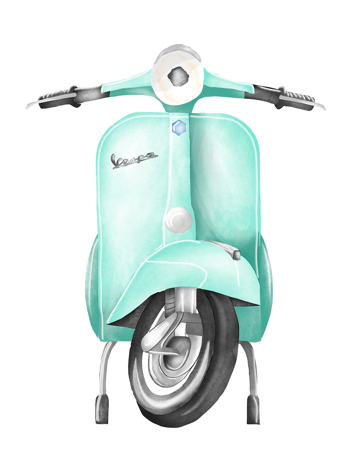 Retro Vespa Poster